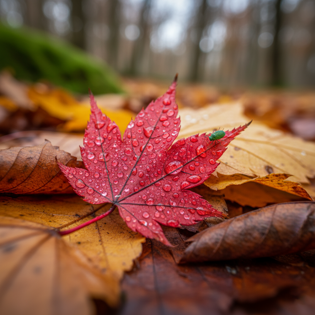 Sonbahar Yaprakları Makro Çekim